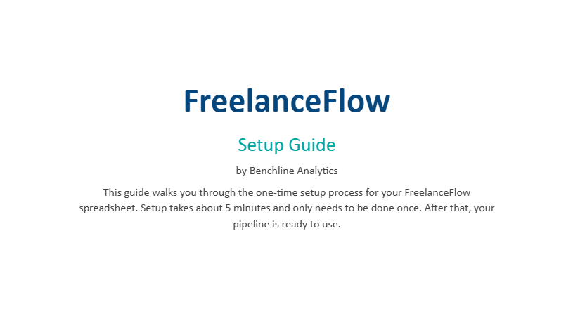FreelanceFlow setup guide and wizard walkthrough